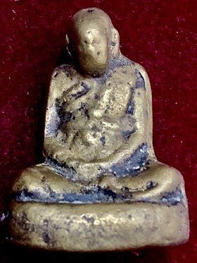 รูปหล่อหลวงปู่เอี่ยม วัดสพานสูง จ.นนทบุรี รุ่นแรก เนื้อทองเหลือง ๒๕๐๐