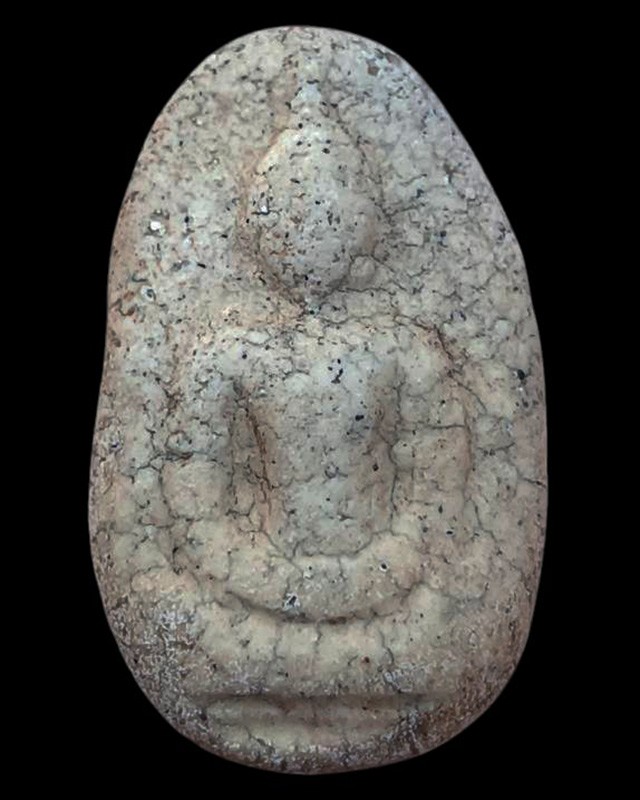 พระเนื้อผงพิมพ์วัดพลับ+ตลับเสตนเลส 2 หน้า พระบ้านเก่าเก็บหลายสิบปีไม่ทราบเกจิท่านใดสร้าง