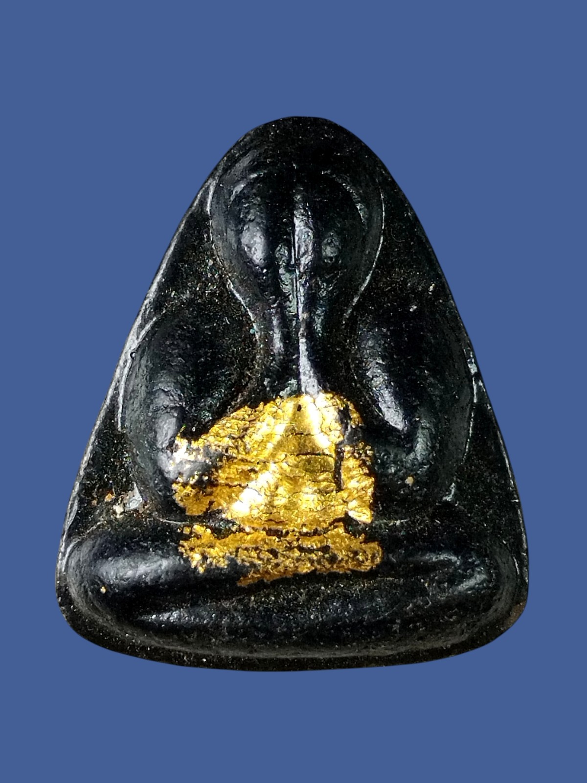 พระปิดตาหลวงพ่อเณร วัดทุ่งเศรษฐี เนื้อผงลงรักปิดทอง หลวงปู่หมุนปลุกเสก