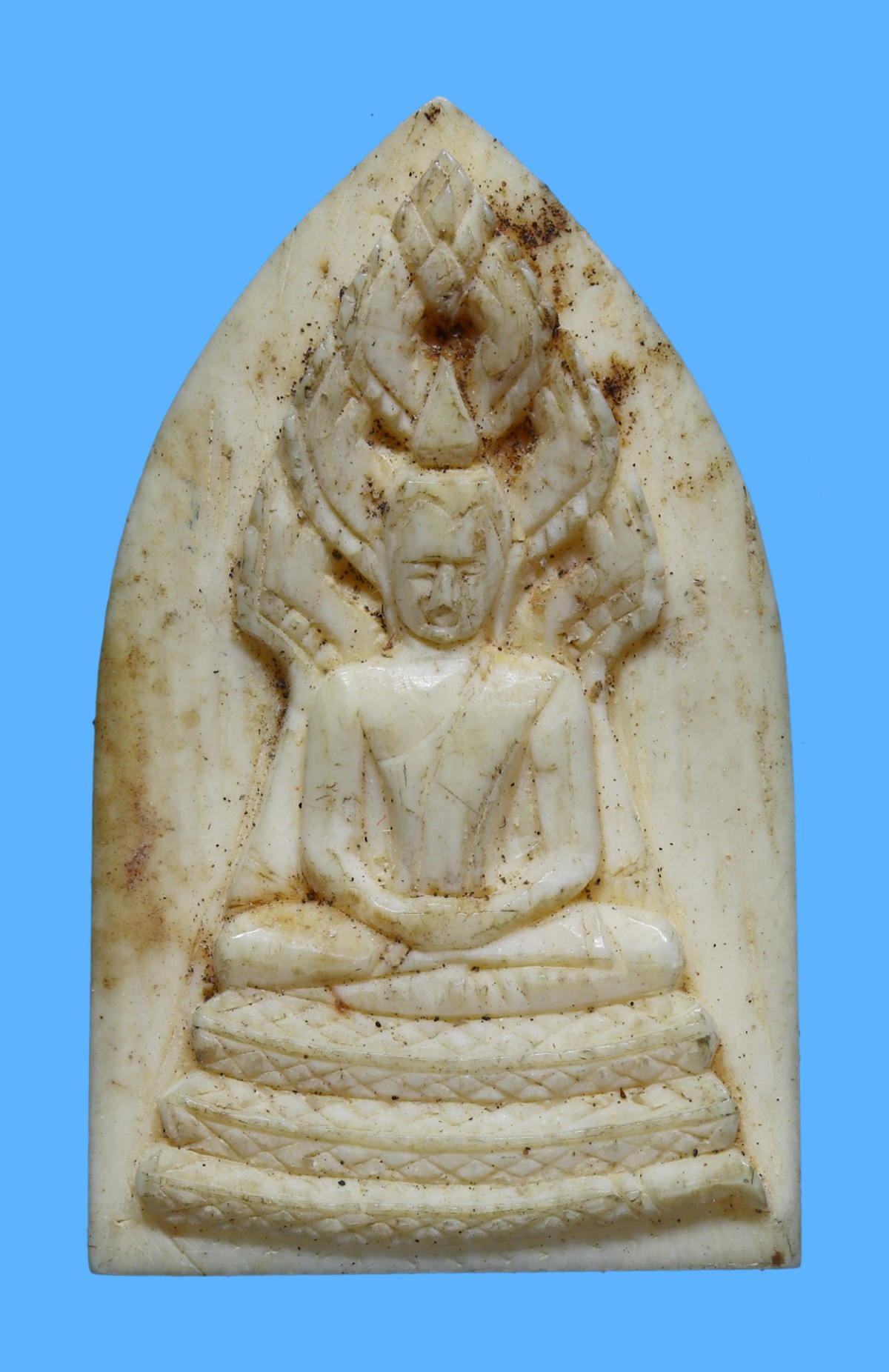 รับประกันแท้!!! ออกบัตรได้ทุกรายการ///พระนาคปรก หลวงพ่อมุ่ย ปี 2510 - ปี 2517 เนื้องาแกะ วัดดอนไร่ จ.สุพรรณบุรี