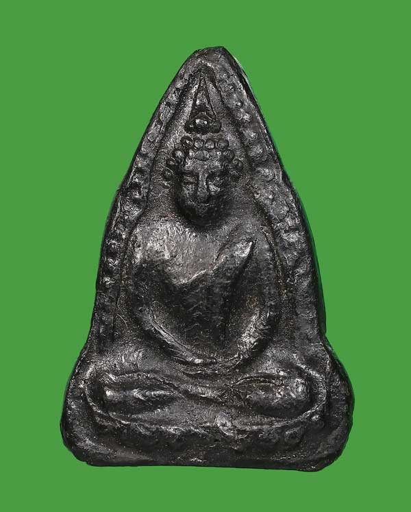 พระพุทธชินราช หลวงพ่อเงิน เนื้อผงใบลาน วัดดอนยายหอม จ.นครปฐม มีบัตรรับรองพระแท้จากเว็บ  a50