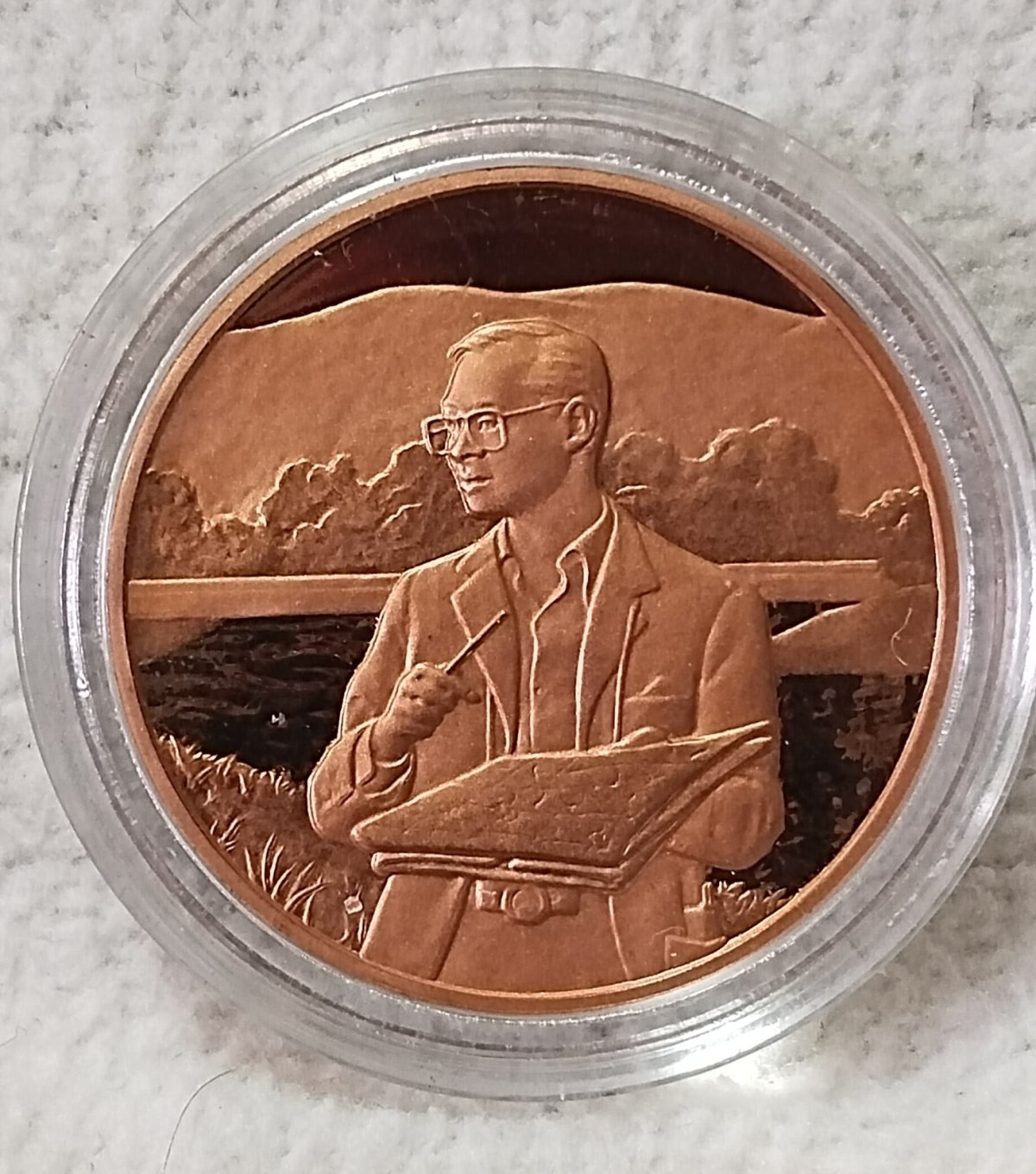 เหรียญทรงงาน 6 รอบ พ.ศ.2542 เนื้อทองแดงขัดเงา