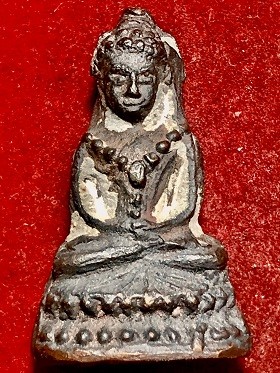 องค์หล่อโบราณพระร่วงนั่งพิมพ์สองหน้า  ไม่ทราบที่