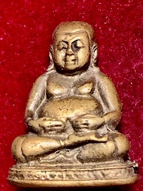 พระสังกัจจายน์หล่อพิมพ์เล็ด เนื้อทองเหลือง  วัดบัวหวั่น อ.บางเลน จ.นครปฐม