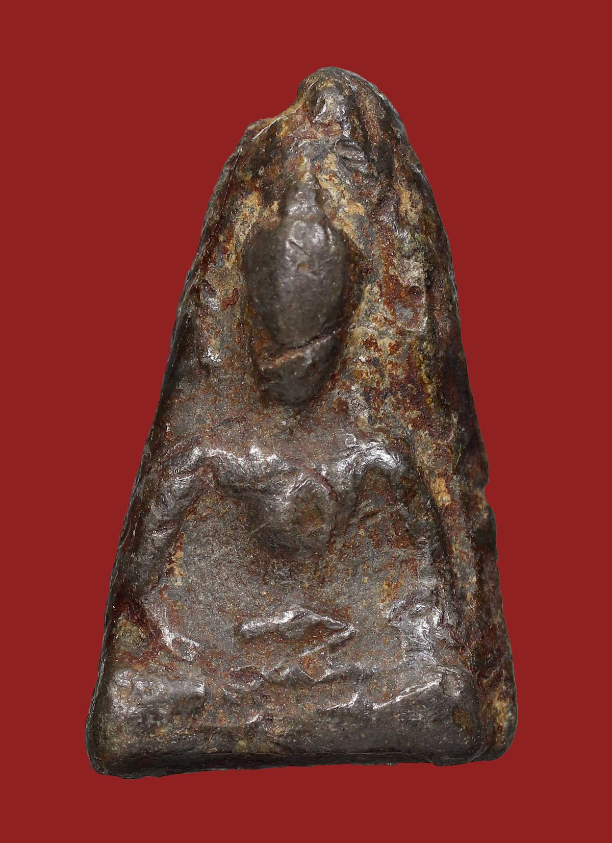 1,000 .- พระเชตุพน เนื้อชินเงิน พิมพ์แขนหักศอก กรุวัดหินตั้ง จ.สุโขทัย