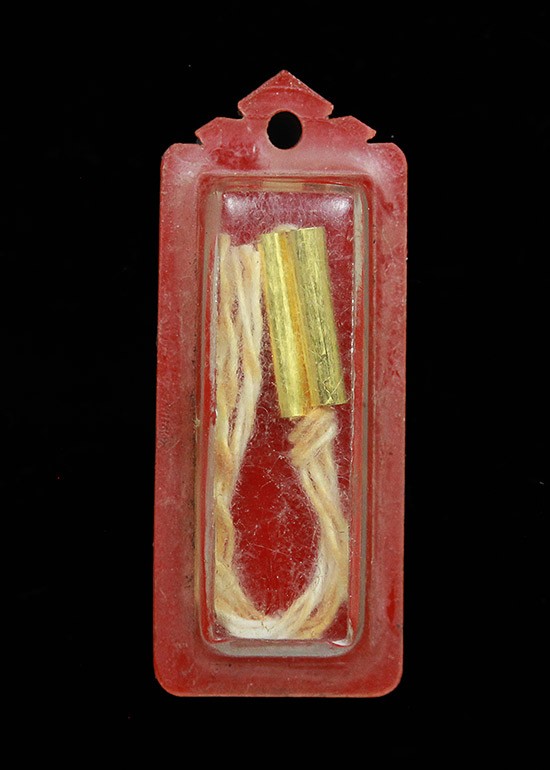 800.- ตะกรุดทองคำคู่ ร้อยสายสิญจน์ พร้อมเลี่่ยม อันที่ 2