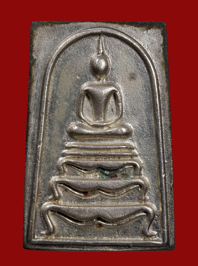 พระสมเด็จหลวงพ่อเชิญ ปี 2532 วัดโคกทอง เนื้อเงิน น้ำหนัก 28.6 กรัม