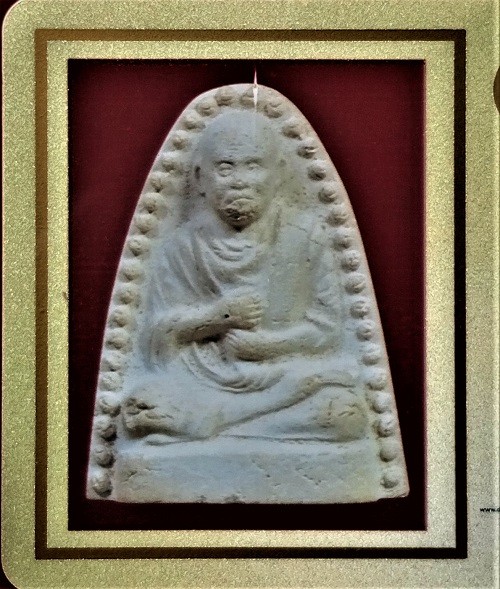 หลวงปู่นาค รูปเหมือนสมเด็จฯ(โต)  ปี 2495 เนื้อผง วัดระฆังฯ  + บัตรรับรอง