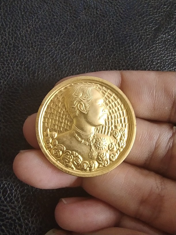 100.-เหรียญร.5 หลังช้างสามเศียร วัดแก้วแจ่มฟ้า กรุงเทพฯ ปี 2539