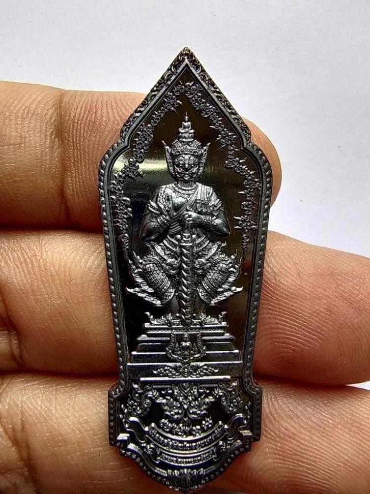 250.-เหรียญท้าวเวสสุวรรณโณ รุ่นเทพประทานทรัพย์ ปี2562 เนื้อทองแดงรมดำ No.190 หลวงพ่ออิฏฐ์ วัดจุฬามณี ปลุกเสก