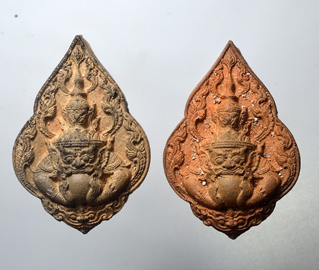 พระราหูมงคลบารมี หลวงปู่บุมา โชติธัมโม วัดเขาแก้วทอง จ.ปราจีนบุรี ปี 2564 พระผงว่าน หลังฝั่งตะกรุดเงิน เลข 1514+1515