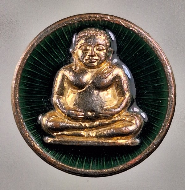 เคาะเดียว...	เหรียญพระสังกัจจายน์ ลงยา กระไหล่ทองสวยๆ ไม่ทราบที่