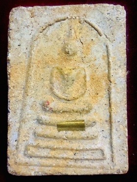 พระสมเด้จพิมพืใหญ่หลีงติดผ้ายันต์