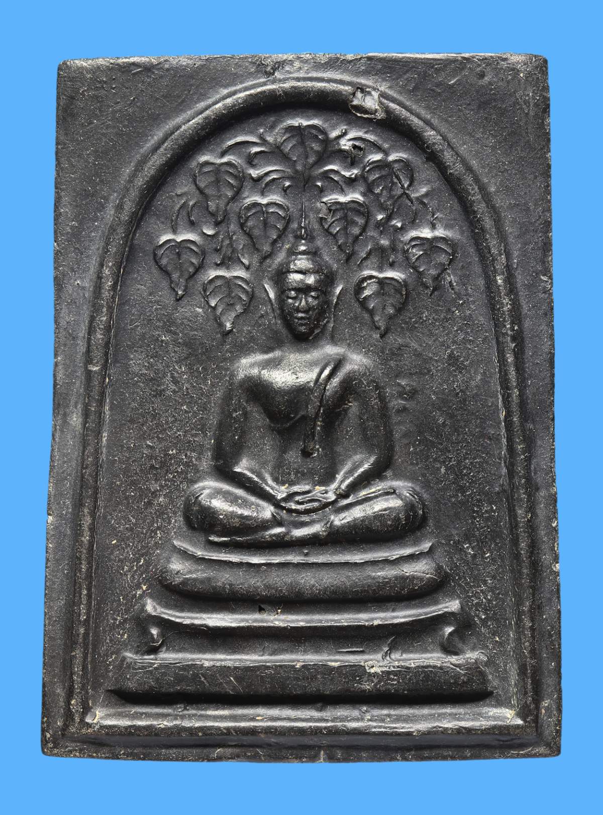 รับประกันแท้!!! ออกบัตรได้ทุกรายการ///พระสมเด็จปรกโพธิ์ 9 ใบ หลวงพ่อกวย หลังพระพุทธชินราช พิมพ์จัมโบ้ ปี 2500 - ปี 2515 เนื้อดิน วัดโฆสิตาราม จ.ชัยนาท