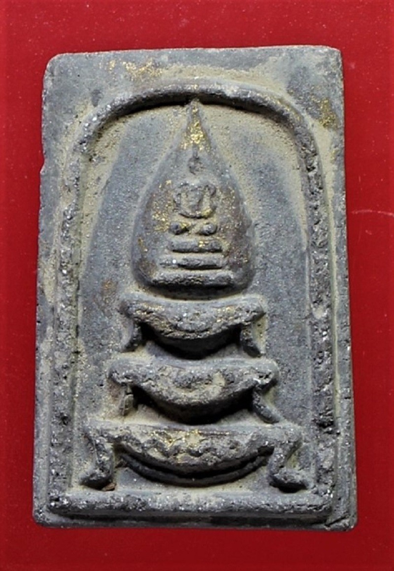 พระสมเด็จฐานสิงห์ หลวงปู่หิน ปี 2500 เนื้อผงใบลาน วัดระฆังฯ กทม. + บัตรรับรอง