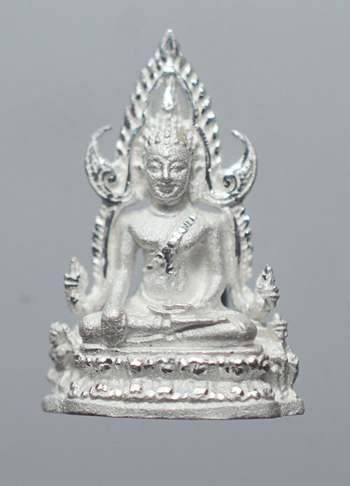 พระพุทธชินราช อินโดจีน รุ่น ประวัติศาสตร์ ปี 62 เนื้อเงินขัดเงา ลอยองค์งานจิวเวอรี่ โค๊ด พิมพ์เล็ก 1.5 เซน พิมพ์เล็ก