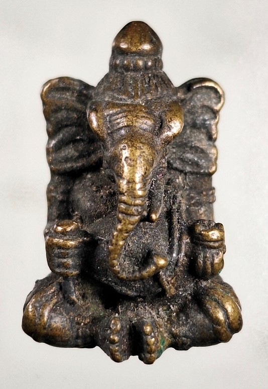 เคาะเดียว...พระพิฆเนศ เนื้อทองเหลืองเก่าแห้ง สุดคลาสสิค สภาพสวยมาก