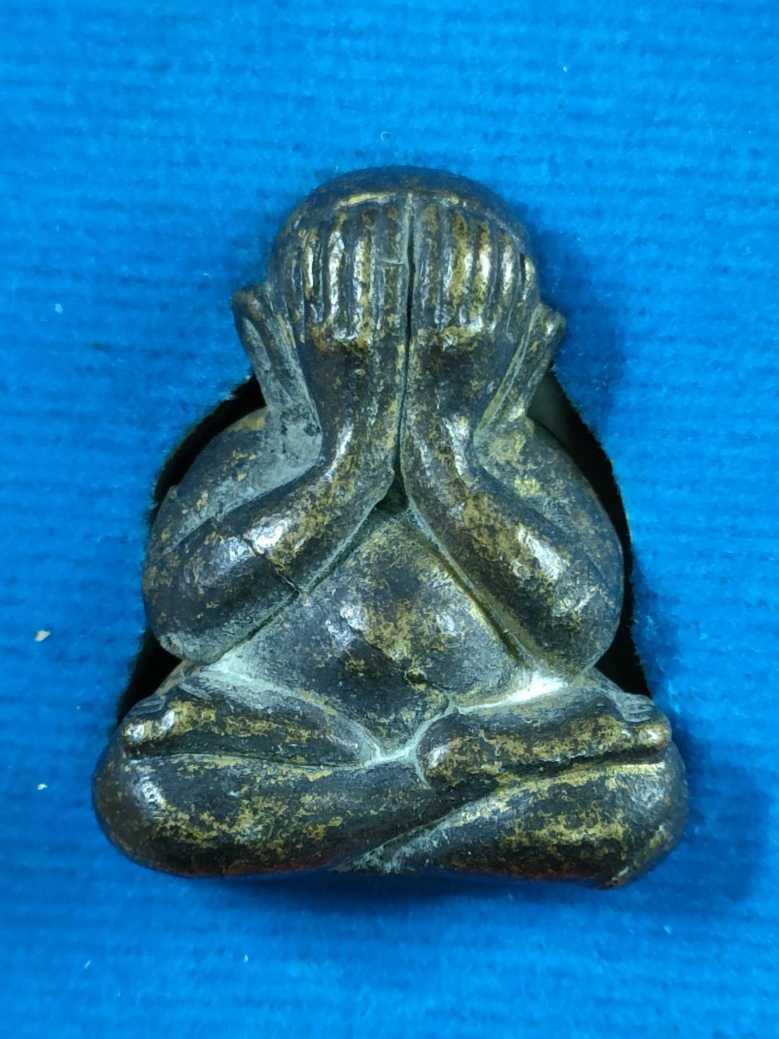 พระปิดตามหาเฮงมหาเศรษฐี ปลอดโรคปลอดภัย หลวงพ่อพัฒน์ วัดห้วยด้วน ปี63 เนื้อทองเหลืองรมดำ เลข59 กล่องเดิม