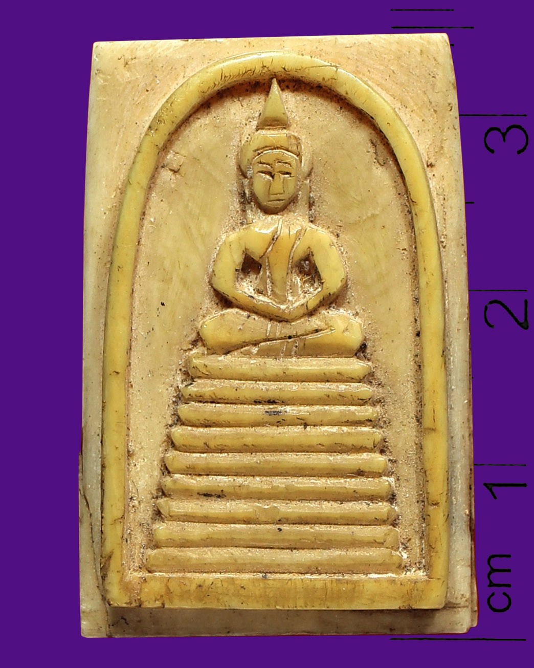 พระสมเด็จหลวงพ่อกวย พิมพ์ฐาน9ชั้น ปี 2521 รุ่นผูกพัทธสีมา เนื้องาแกะ วัดโฆสิตาราม จ.ชัยนาท