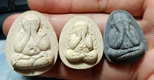 167...................พระปิดตาย้อนยุค หลวงปู่โต๊ะ พิมพ์จัมโบ้/ กลาง /เล็ก 3 องค์ สวยๆ....3