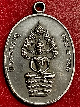 เหรียญพระนาคปรก แปดรอบ หลวงปู่ทิม อิสริโก วัดละหารไร่ จ.ระยอง  ๒๕๑๘