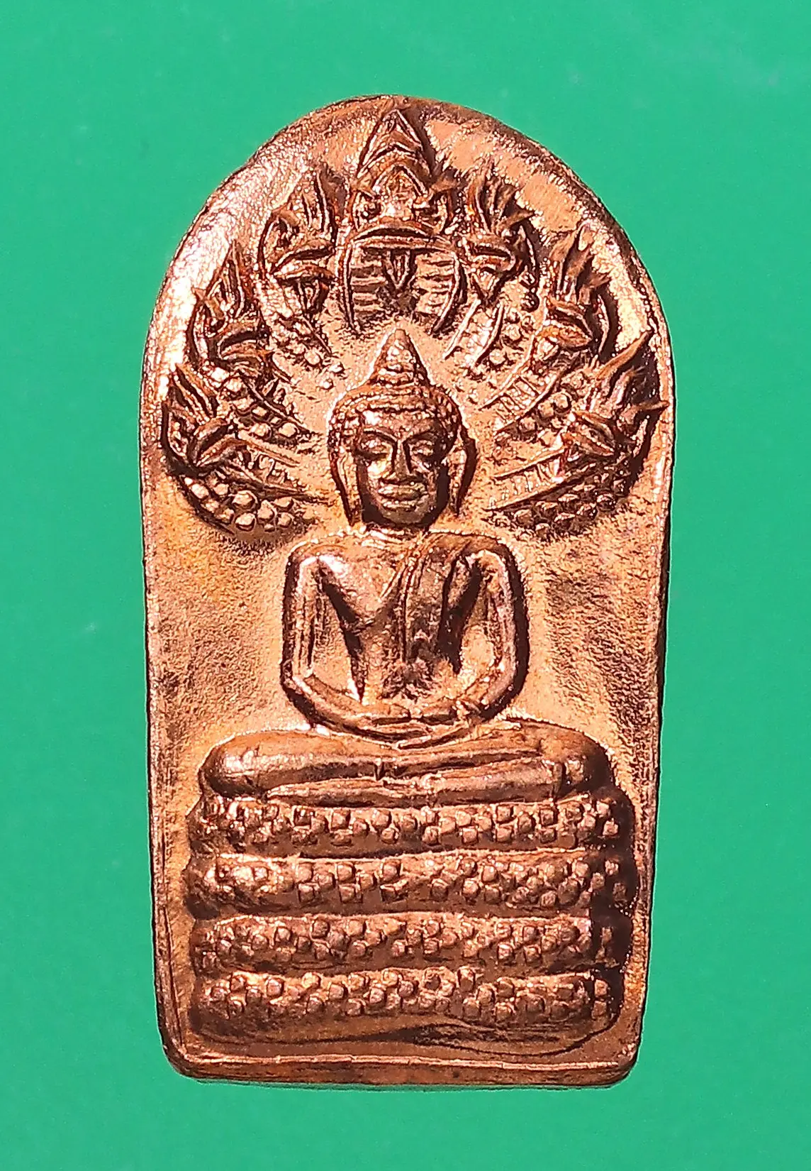 90.- ปรกใบมะขาม วัดเขาสุกิม รุ่น 2 (หลังหัวเสือ) หลวงพ่อสมชาย  ปี 2521