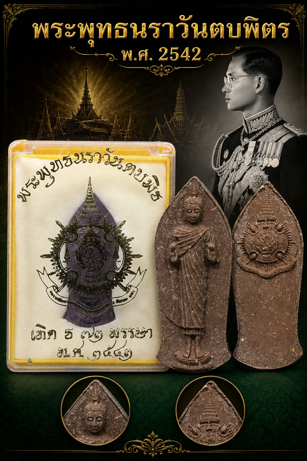 พระพุทธนราวันตบพิธ เฉลิมฉลองพระชนมมายุ 72 พรรษา  รัชกาลที่ 9 ปี พ.ศ. 2542