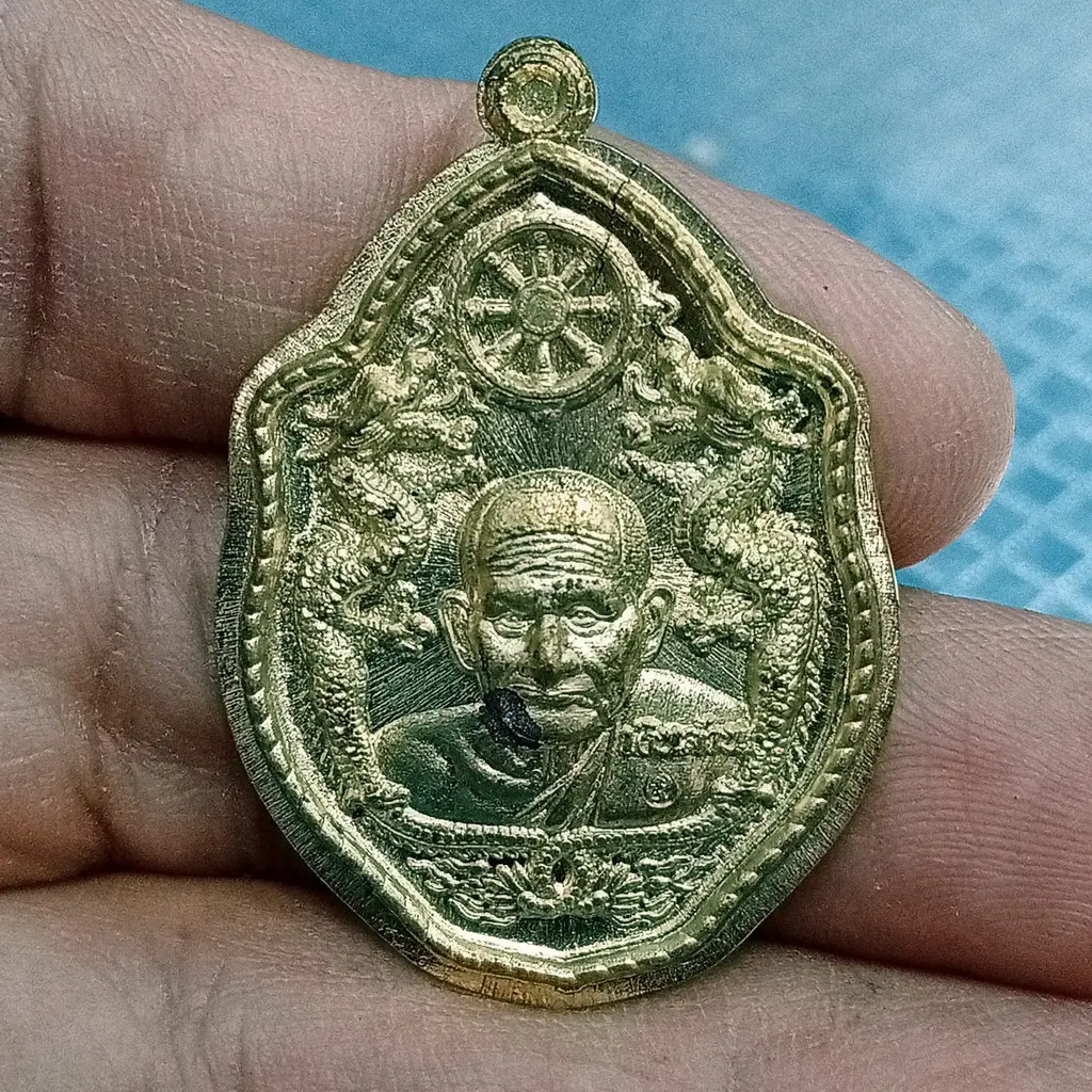 ✅1-2419 วัดใจ 50 เหรียญมังกรคู่ เงินล้าน หลวงพ่อเงิน วัดจรเข้ผอม พิจิตร 2561 กล่องเดิม