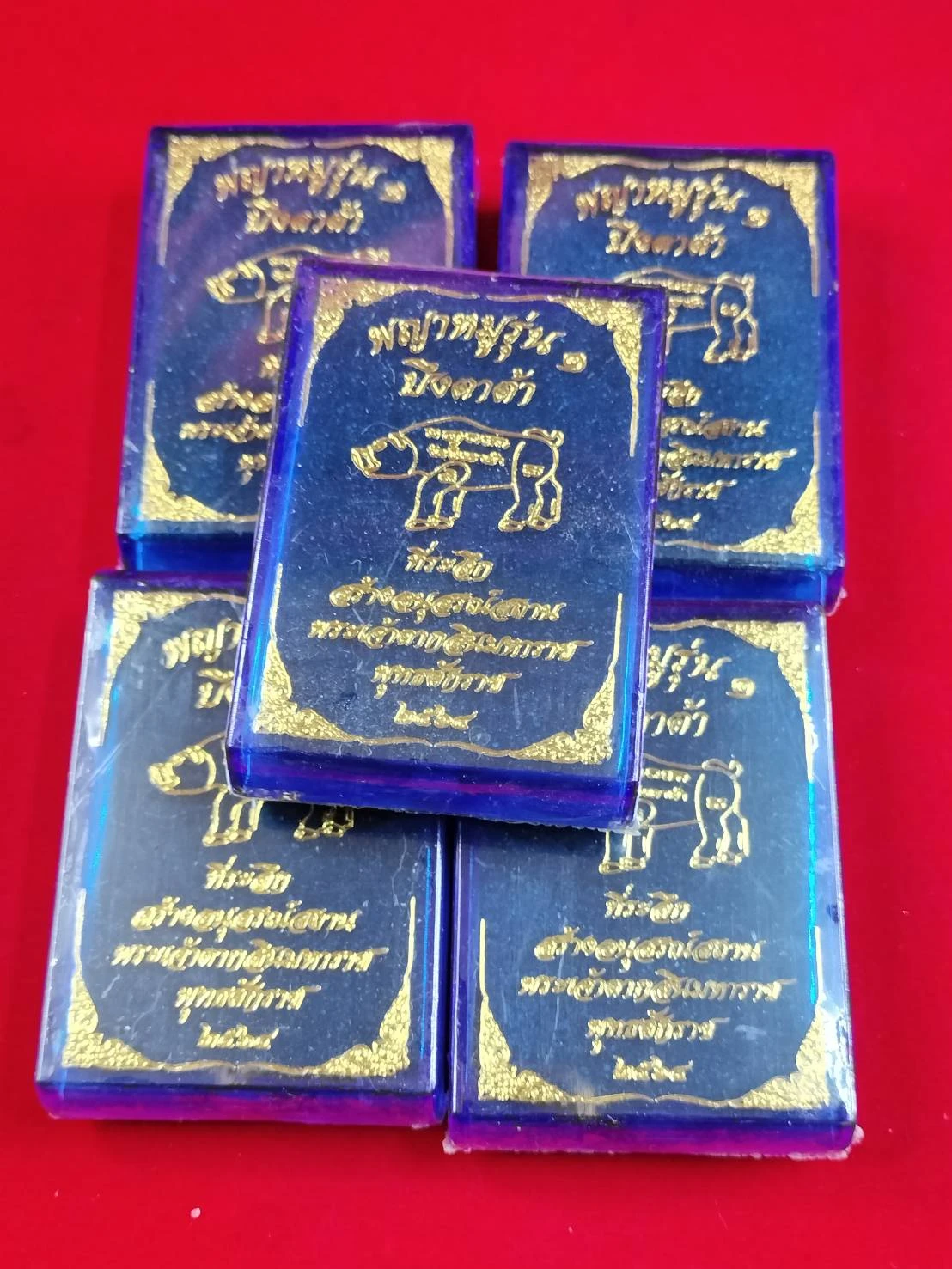 6J0026 เหรียญพญาหมูรุ่น หลวงพ่อสมคิด วัดบึงตาต้า ปี 2564 รวม 5 เหรียญ ซีลเดิม