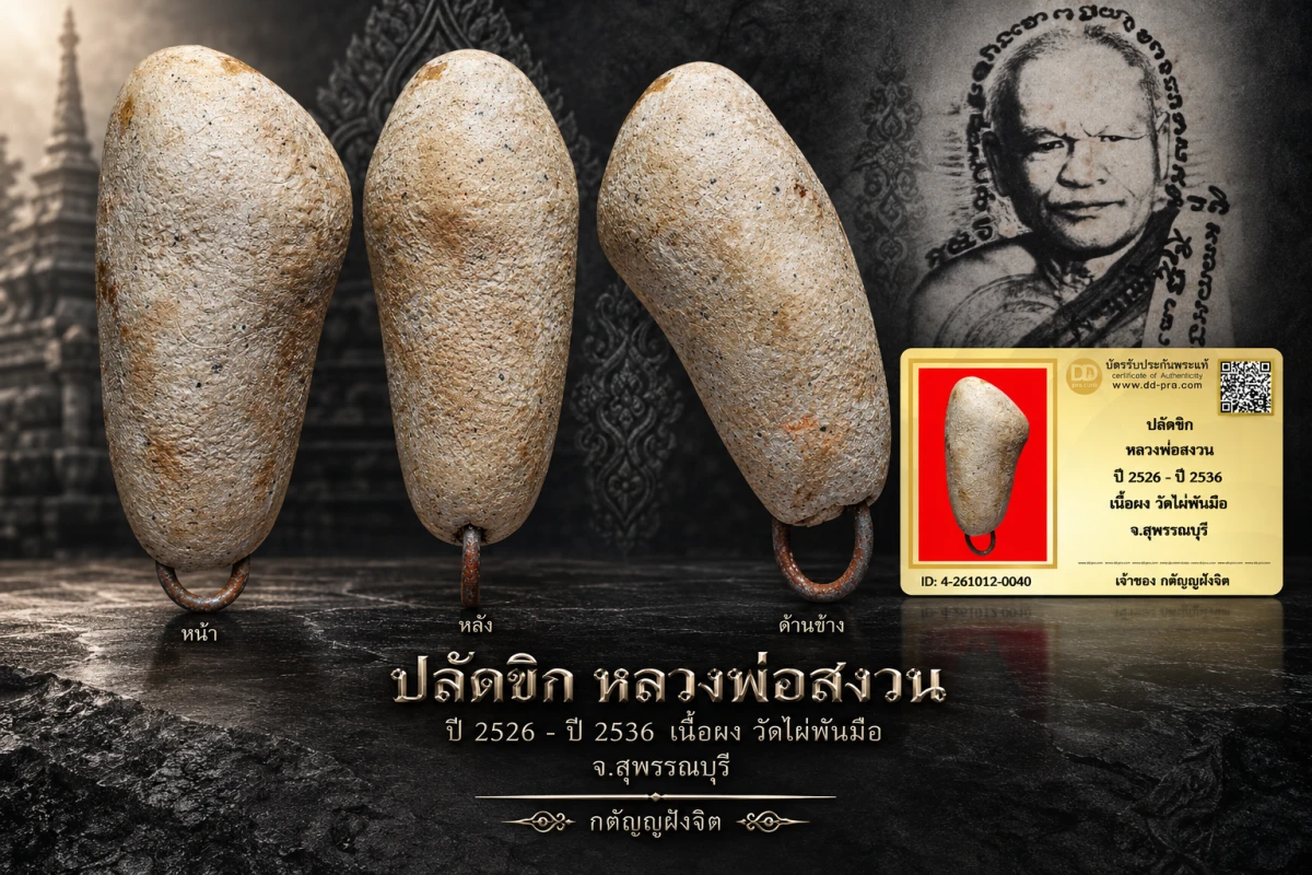วัดใจ...ปลัดขิก หลวงพ่อสงวน ปี 2526 - ปี 2536 เนื้อผง วัดไผ่พันมือ จ.สุพรรณบุรี