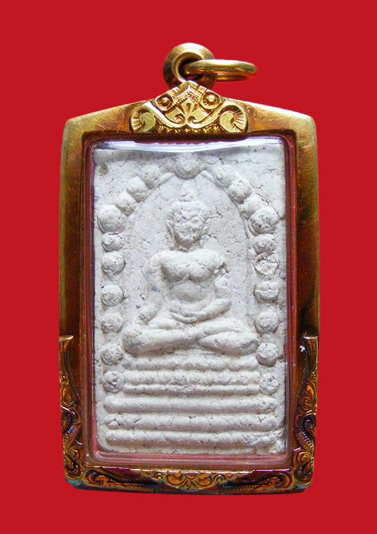 พระพุทธสิหิงค์ รุ่นแรก ปี 2530 เนื้อผง เลี่ยมทอง