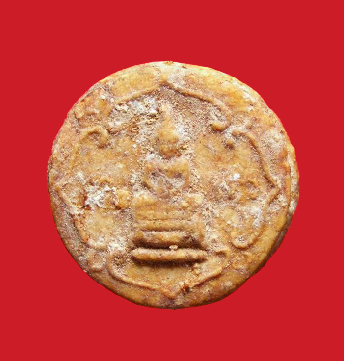 พระผงจันทร์ลอย หลวงปู่โต๊ะ วัดประดู่ฉิมพลี ปี 2507 เนื้อผงเกสร