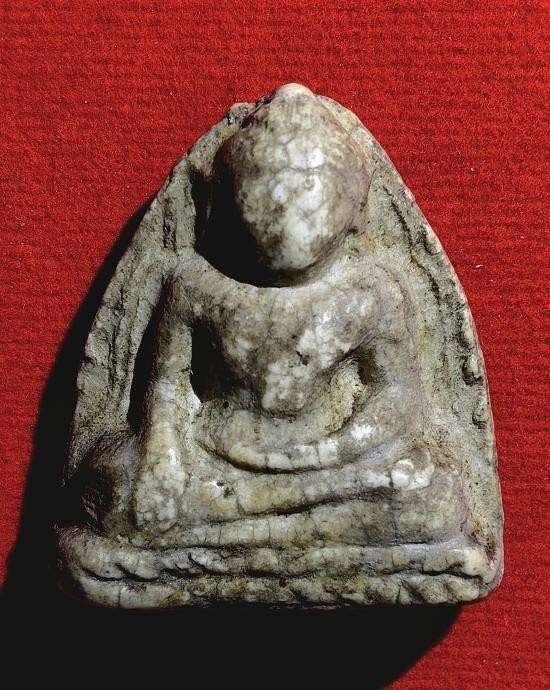 หลวงปู่เผือก วัดกิ่งแก้ว, พิมพ์หลวงพ่อโต ปี 2496, แตกลายงาสวยงาม++พร้อมบัตรรับรองพระแท้