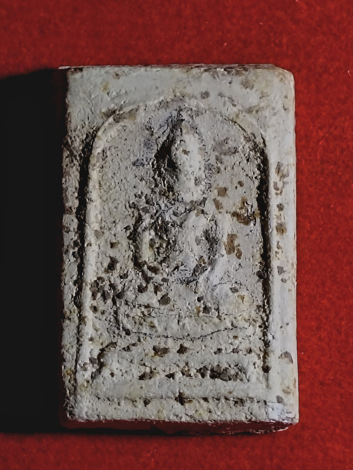 พระสมเด็จหลวงปู่ดู่ วัดสะแก พิมพ์สามชั้นฐานบัวฟันปลา เนื้อผง ปี 2503 ++บัตรรับรองพระแท้ดีดีพระ++