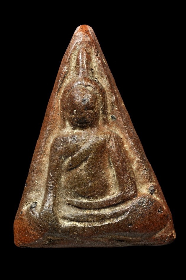 ʕ•́ᴥ•̀ʔっ..พระนางพญา หลวงพ่อแฉ่ง เนื้อดิน ปี2497 + บัตรตรวจสอบ dd-pra