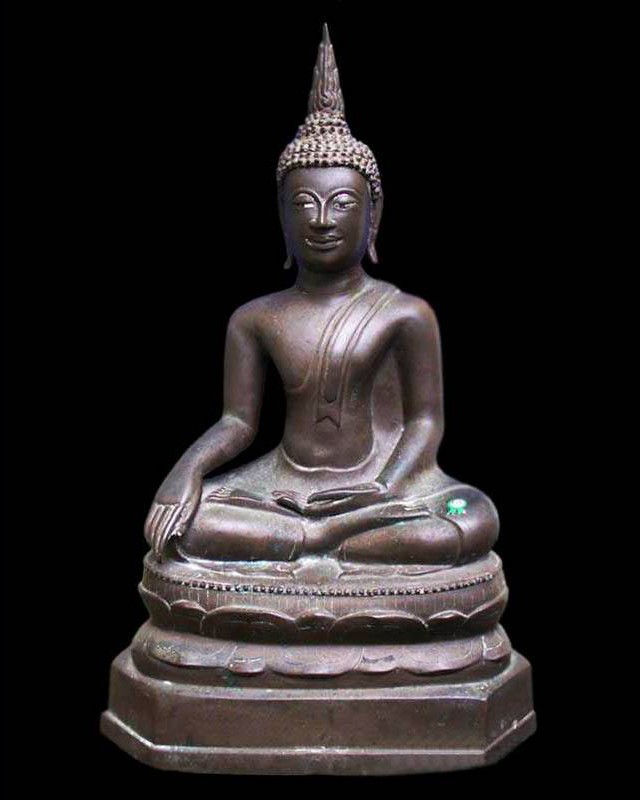 พระพุทธรูปบูชาสมัยรัชกาล หน้าตัก 8 นิ้วเต็ม เนื้อแดงหล่อหนา พร้อมใบประกาศที่ 3 งานค่ายพิบูลสงคราม (ปืนใหญ่) ลพบุรี