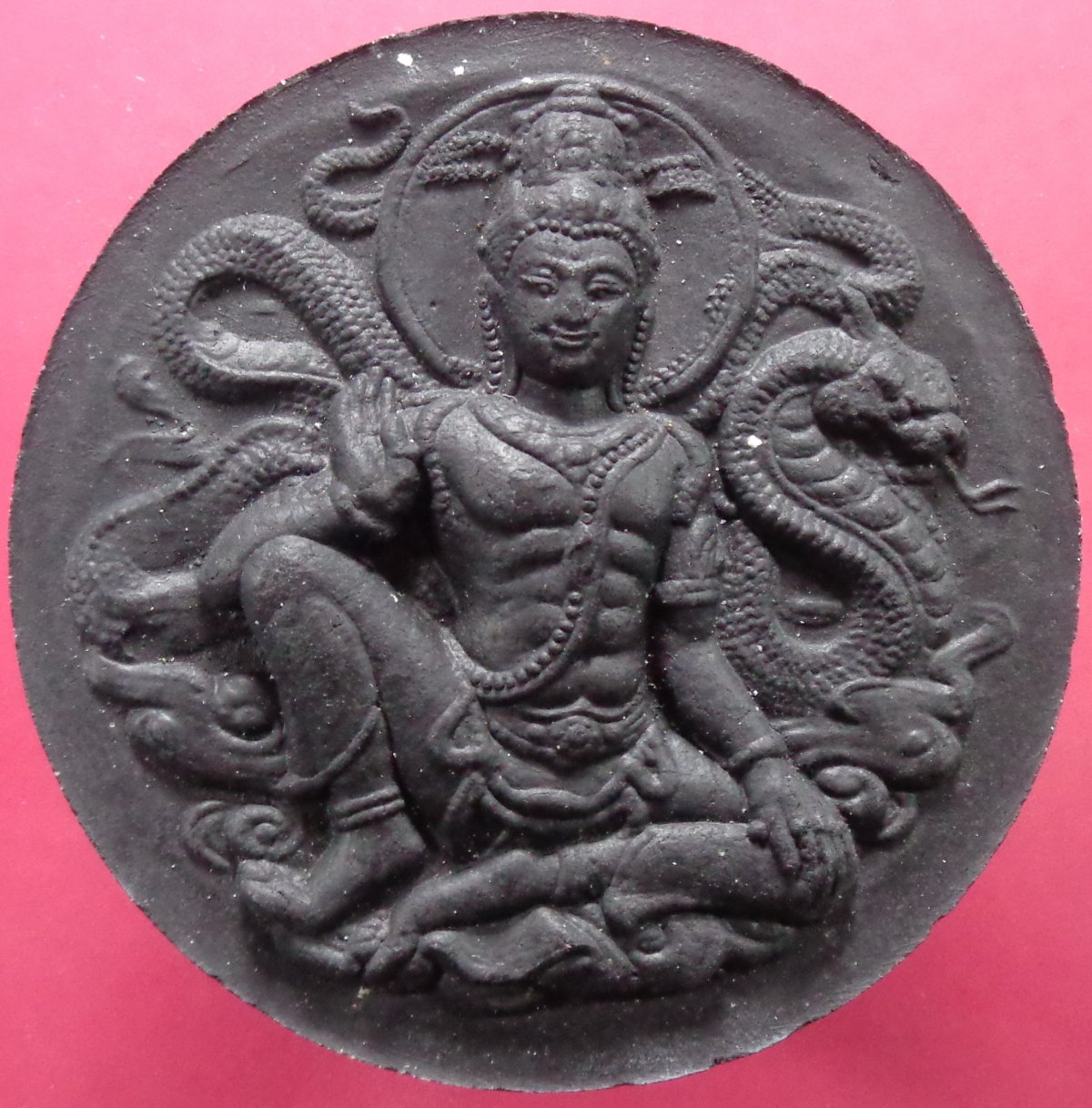 (70-) จตุคามรามเทพ เนื้อผงสีดำสวยครับ