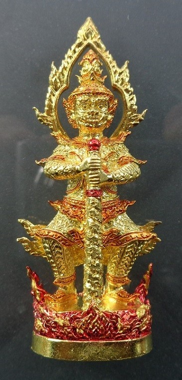 รูปหล่อลอยองค์ท้าวเวสสุวรรณฯ หลวงพ่อหวั่น วัดคลองคูณ จ.พิจิตร เนื้อสัมฤทธิ์อาบทองแท้ลงยา สวยครับ
