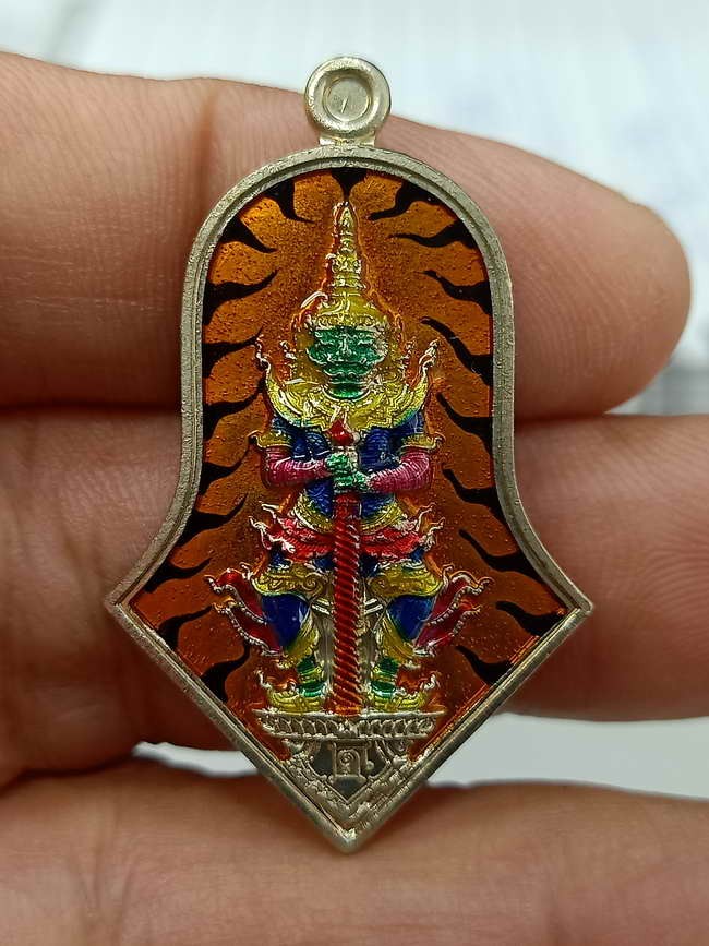 2-517 วัดใจ 100 เหรียญจำปี ท้าวเวสสุวรรณ รุ่นรวยทันใจ ที่ระลึกสร้างศาลาการเปรียญ หลวงปู่บุดดา วัดป่าใต้พัฒนาราม จ.สระแก้ว 2564 อัลปาก้า ลงยาลายเสือ หลังลงยาแดง หมายเลช 128 กล่องเดิม