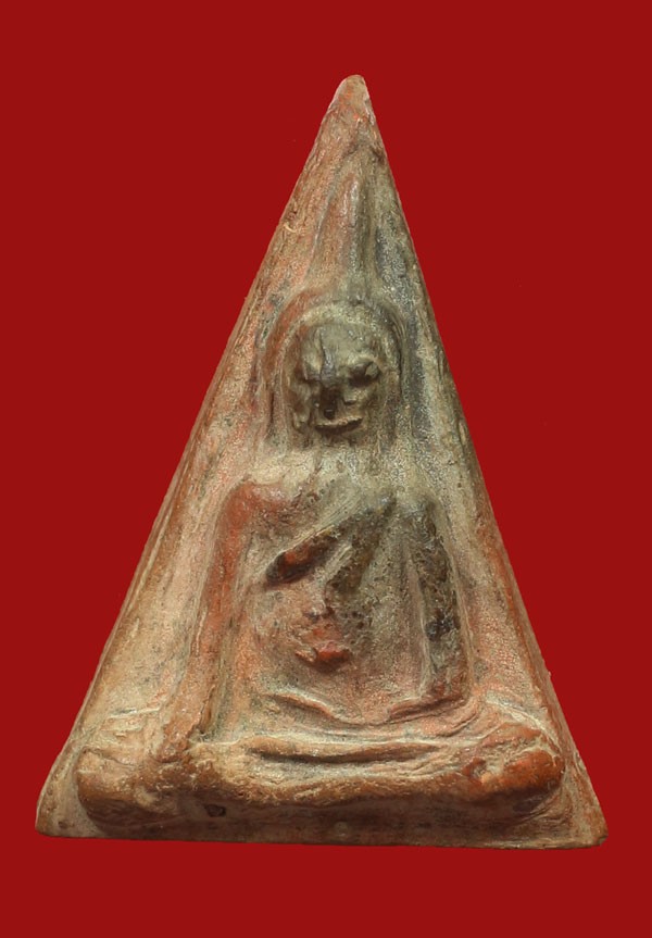 ʕ•́ᴥ•̀ʔっ..พระนางพญา หลวงพ่อแฉ่ง เนื้อดิน ปี2497 + บัตรตรวจสอบ dd-pra