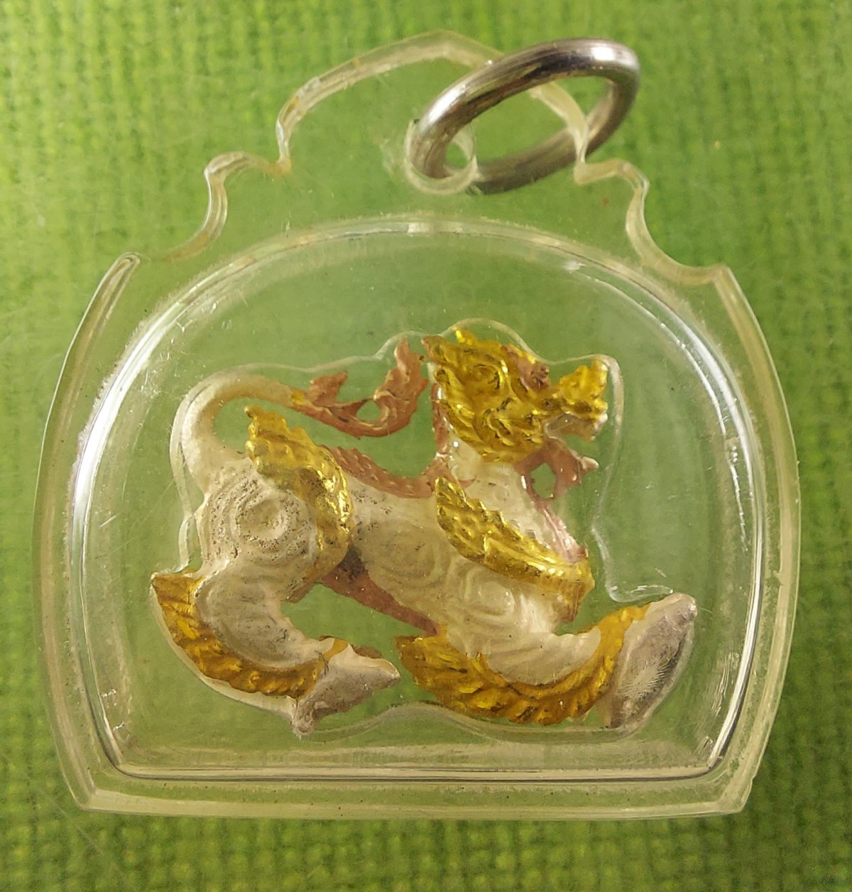 สิงห์ 3 กษัตริย์ หลวงพ่อพูล วัดไผ่ล้อม เลี่ยมเก่า