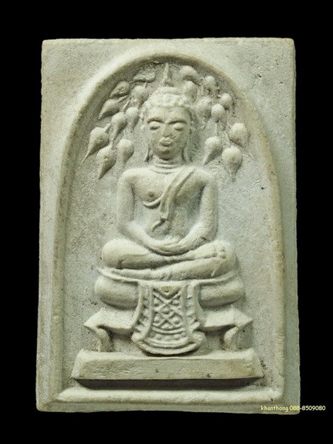 ʕ•́ᴥ•̀ʔっ..พระพุทธเจ้าในวิหาร พิมพ์ใหญ่ ปรกโพธิ์ฐานผ้าทิพย์ เนื้อผง หลวงพ่อกวย วัดโฆสิตาราม จ.ชัยนาถ + บัตรตรวจสอบ dd-pra