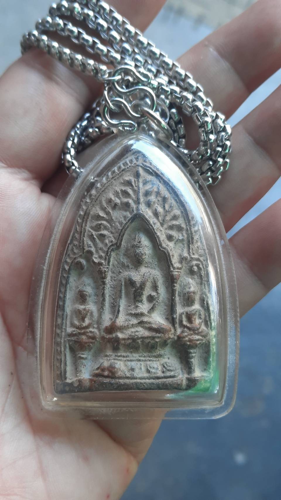 พระสาม กรุดอนแก้ว ลำพูน  เลี่ยมกรอบพร้อมใช้ +++ม 1