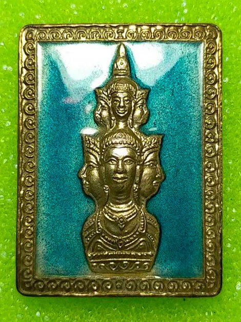 เหรียญแสตมป์หลักเมือง ประจำวันเกิด วันศุกร์ รุ่น ไหว้ครูประจำปี 2549 เนื้อกะไหล่ทองลงยาสีฟ้า