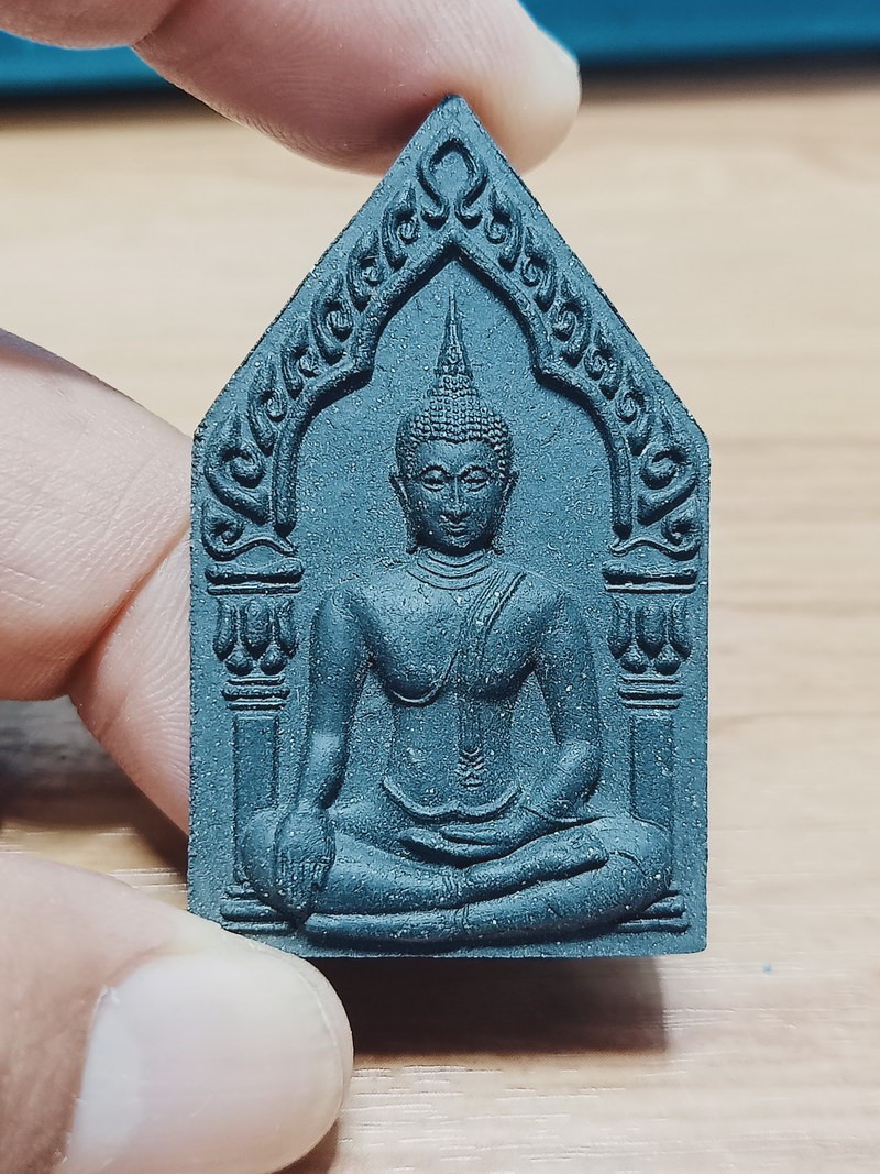 ✅D2032 วัดใจ 50 พระขุนแผนรุ่นแรก วัดเขานันทา จ.สระแก้ว ปี 2559 ตะกรุด 1 ดอก เลข 107