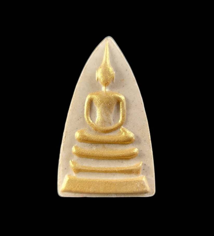 (เคาะเดียวแดง) พระสมเด็จหลังท้าวเวสุวรรณฯ วัดสุทธาราม จ.กรุงเทพฯ เนื้อผงสีขาวอมเหลืองปัดทอง สวยครับ