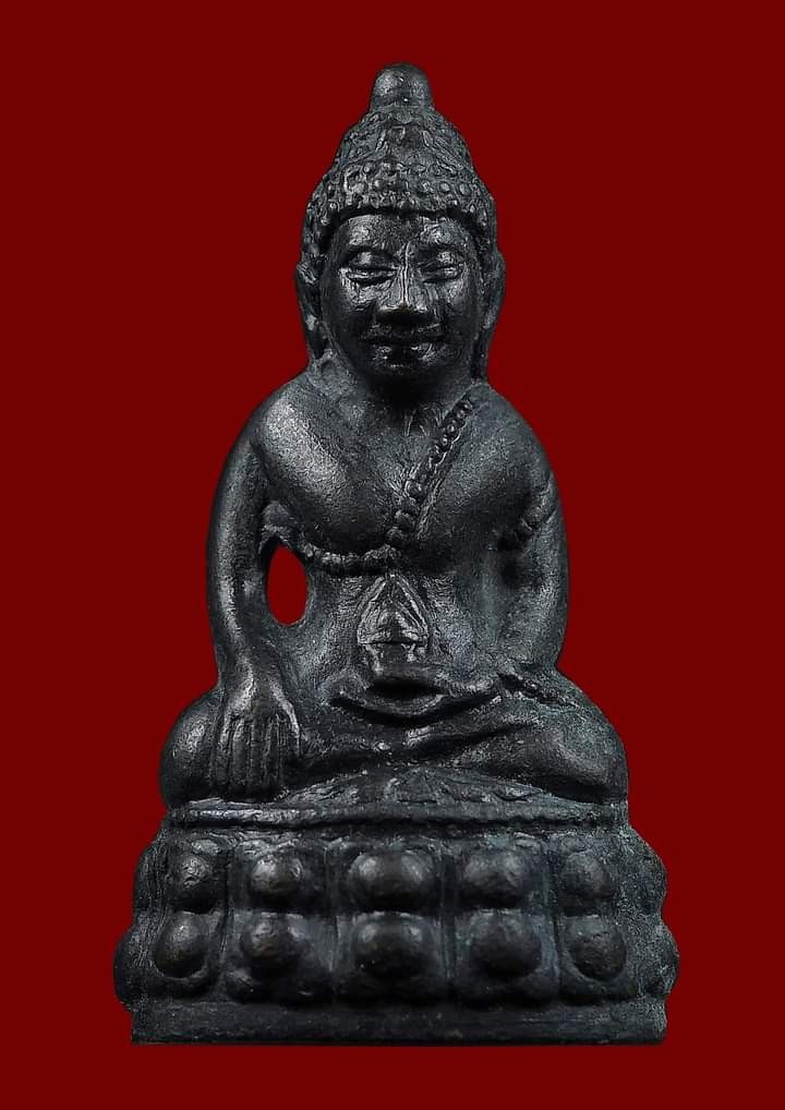 1500.-พระกริ่งโสฬส มปร.วัดราชประดิษฐ์ ปี2515 เนื้อทองเหลืองรมดำ หลวงปู่ทิมร่วมปลุกเสก องค์ที่ 1