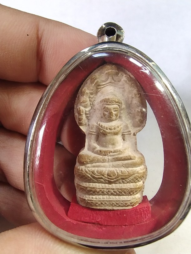 200.-พระนาคปรกเนื้อดิน พร้อมตลับ