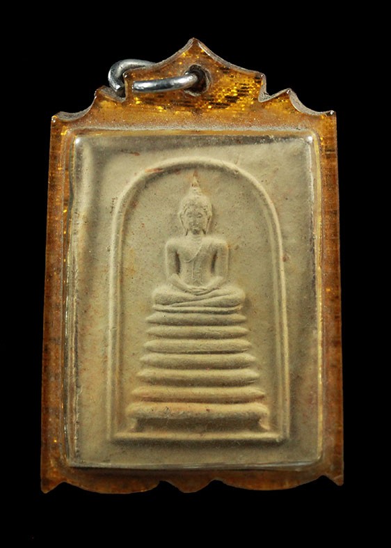 400.-พระสมเด็จหลวงพ่อขอม วัดไผ่โรงวัว จ.สุพรรณบุรี ปี2506 พร้อมเลี่ยม