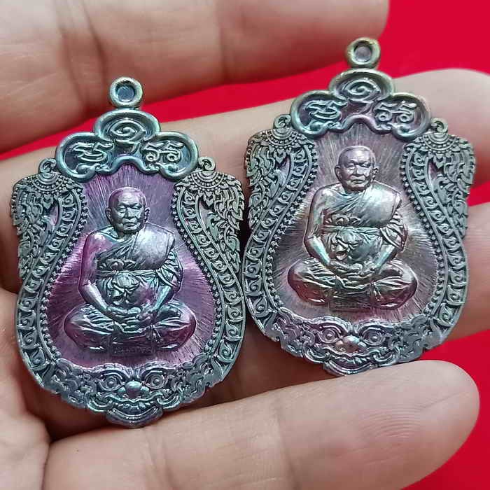 ✅2-2173(2-57) วัดใจ 150 ยกคู่ เหรียญเสมา เศรษฐี เลื่องลือ หลวงพ่อบุญลือ เขมโก วัดจำปา ท่าเรือ จ.อยูธยา 2563 ทด.รุุ้ง.468+ทด.รุ้ง.438 กล่องเดิม